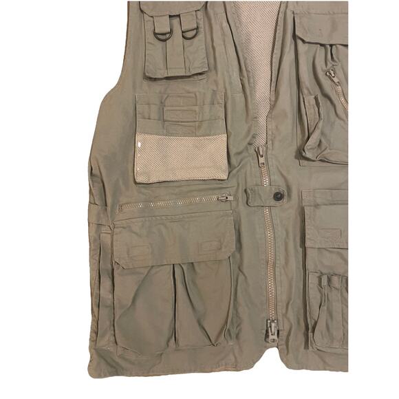 Nikoata Vest XL Mens Khaki Fishing Tackle Hunting Outdoor Camera Hiking Camp - Picture 3 of 7